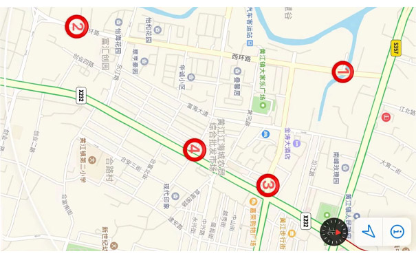 国产麻豆精品久久久机械所在黄江镇管控区通行路口图